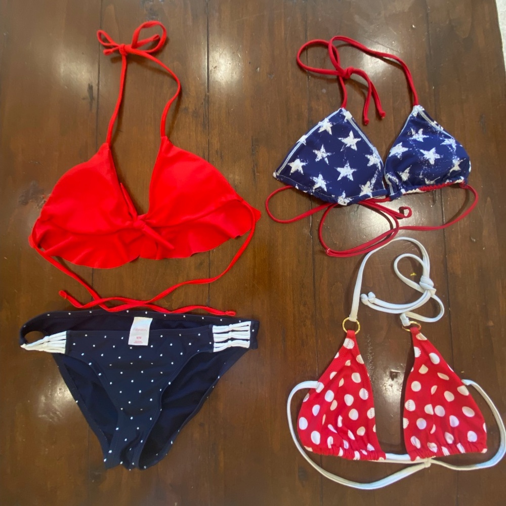Swimwear - 1 lot of July 4th swimsuits and coverup